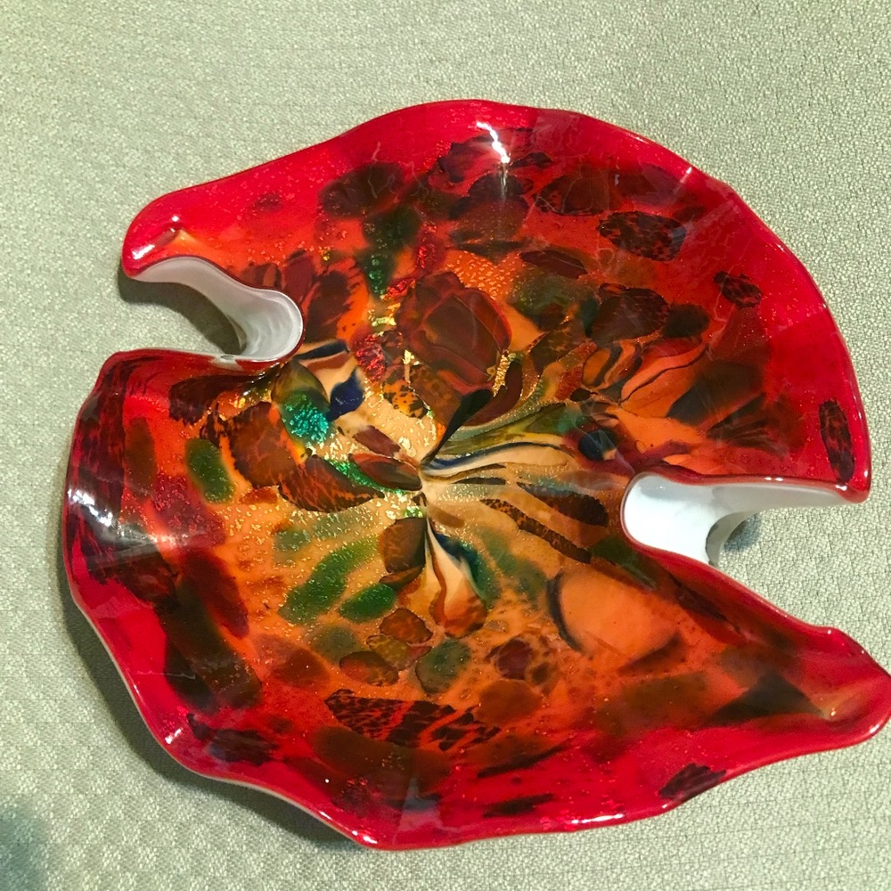 Vintage Venetian Glass Dish